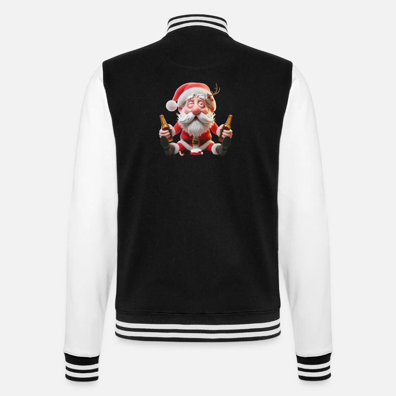 Père Noël ivre 1 - Veste Teddy - noir/blanc