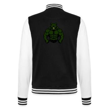 Bear Comic Fit - College Sweat Jacket - black/white - Back - Marisol (170cm)