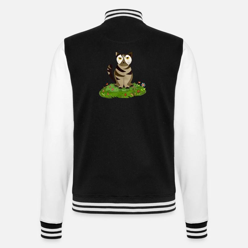 Chat - Veste Teddy - noir/blanc