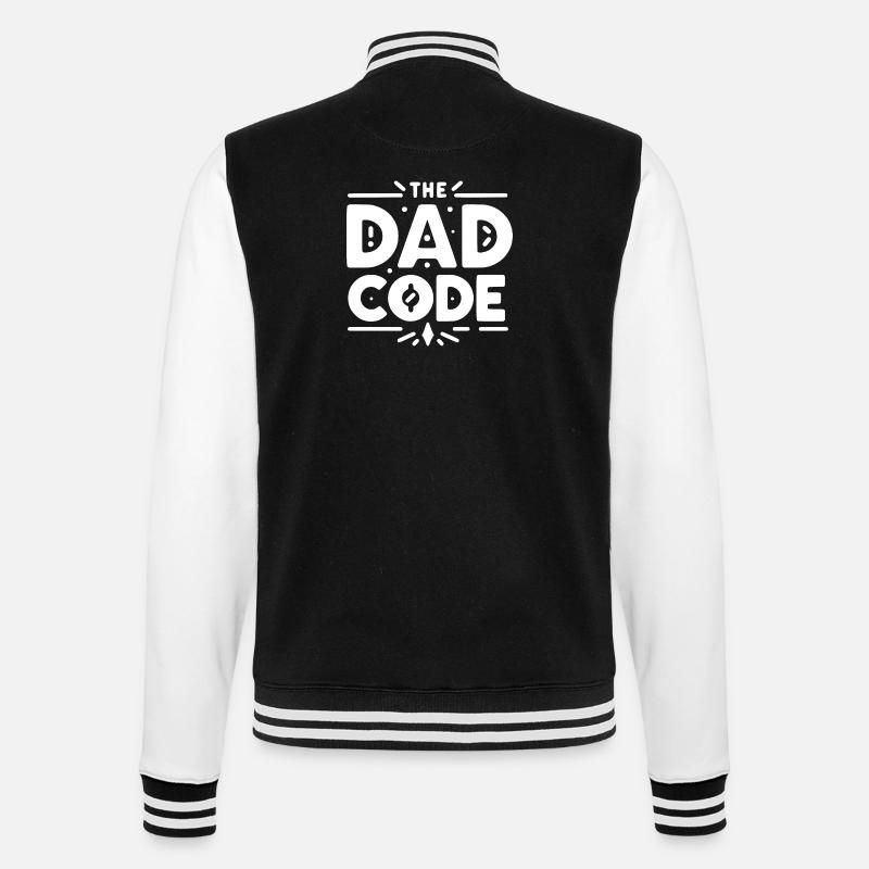 The Dad Code - College Sweat Jacket - black/white