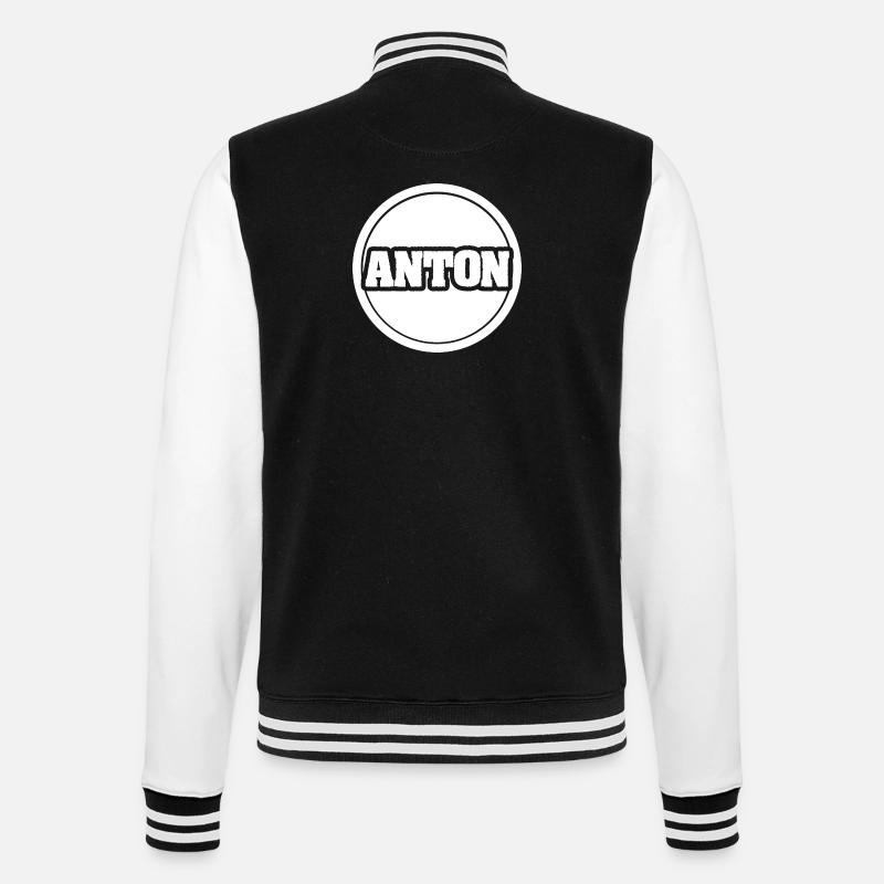 Gift for Anton - College Sweat Jacket - black/white