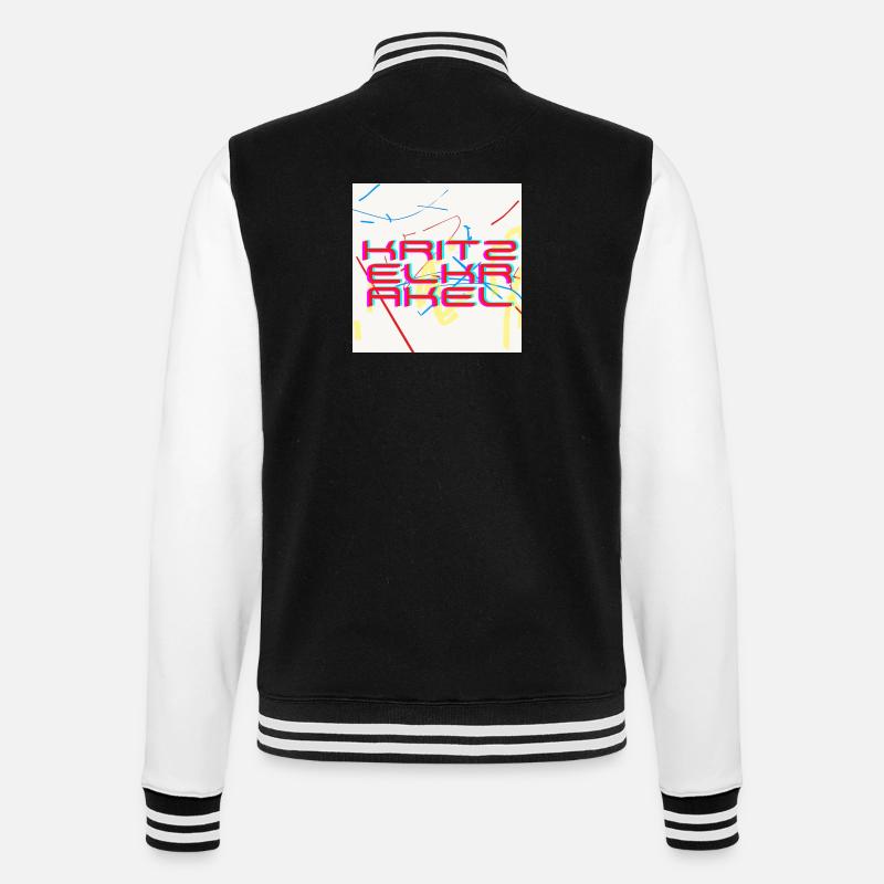 Doodle scribbles - College Sweat Jacket - black/white