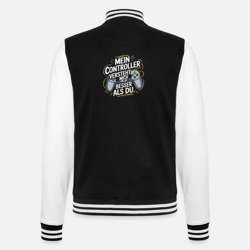 Controller Gamer - College-Sweatjacke - Schwarz/Weiß