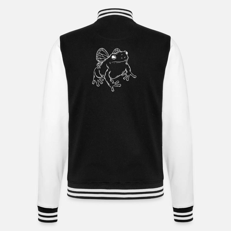 Frog Toad Wings - College Sweat Jacket - black/white