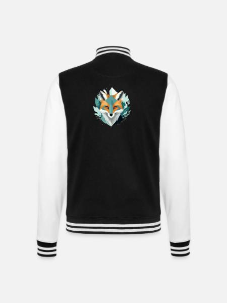 Fuchs Tier Tier Natur Im Freien Aquarell - College-Sweatjacke - Schwarz/Weiß