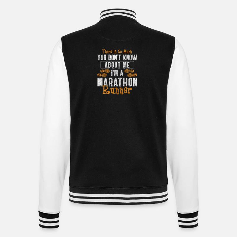 Marathon Sprinter Workout - College Sweat Jacket - black/white