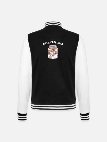 Antidepressiva Katzen Geschenk Katzenbesitzer - College-Sweatjacke - Schwarz/Weiß