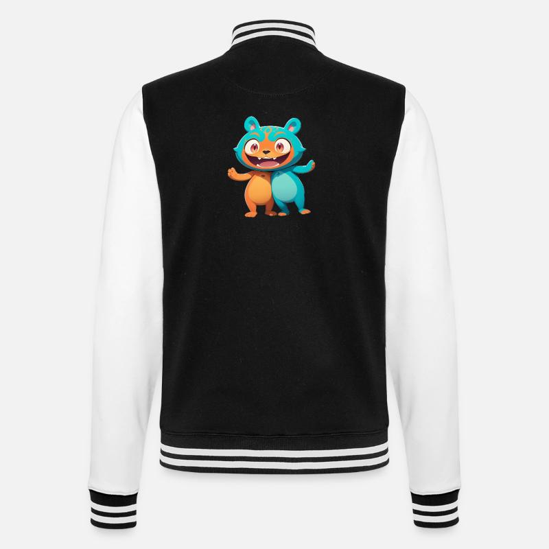 Forest Monster 0790895 - College Sweat Jacket - black/white