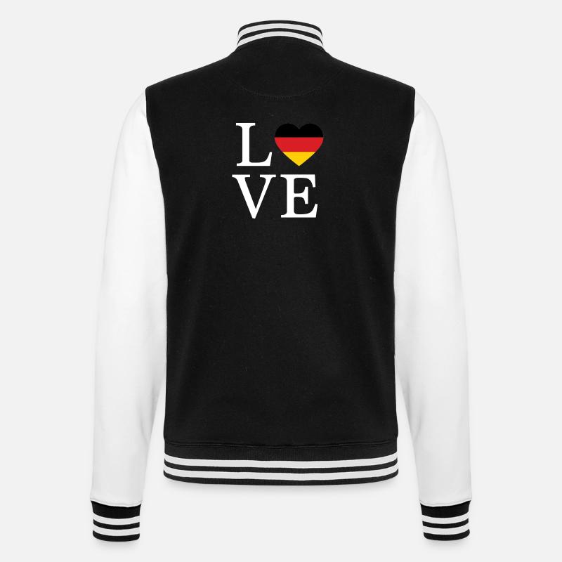 Germany Minimalist Script - College-Sweatjacke - Schwarz/Weiß