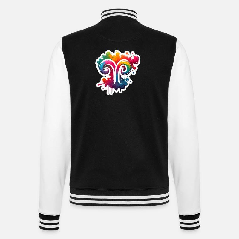 Couleur du zodiaque : Bélier - Veste Teddy - noir/blanc