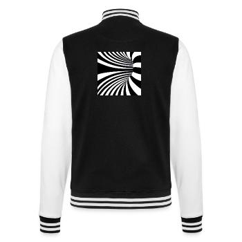 Hypnotic Black and White Art - College Sweat Jacket - black/white - Back - Marisol (170cm)