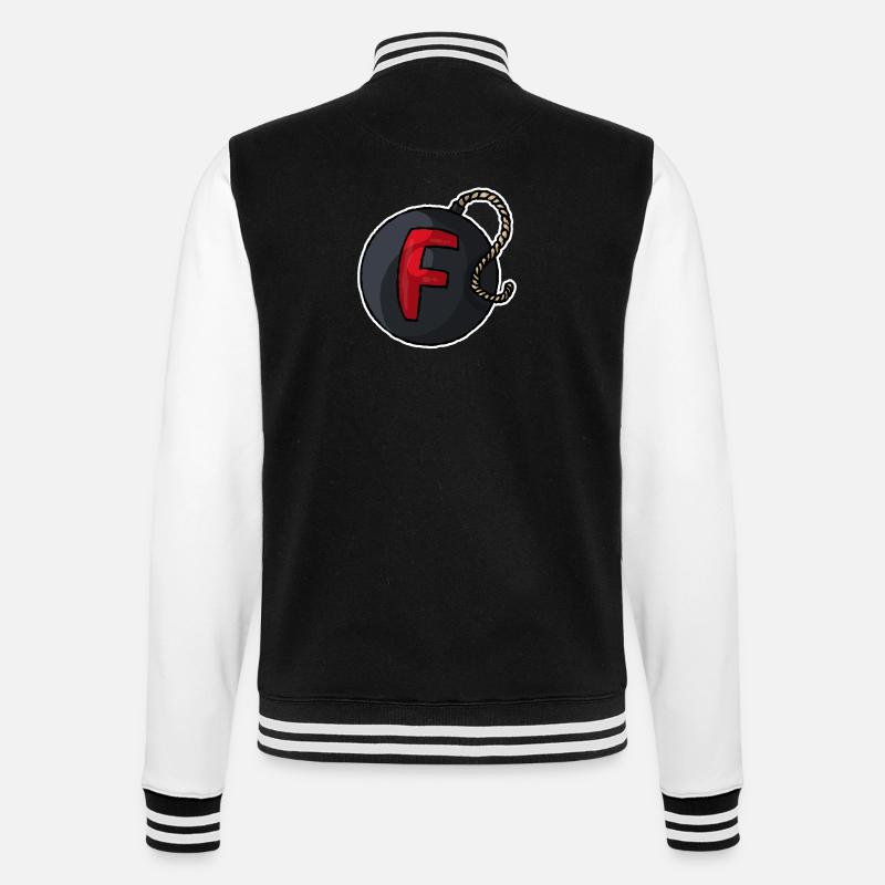 F Bomb - College-Sweatjacke - Schwarz/Weiß