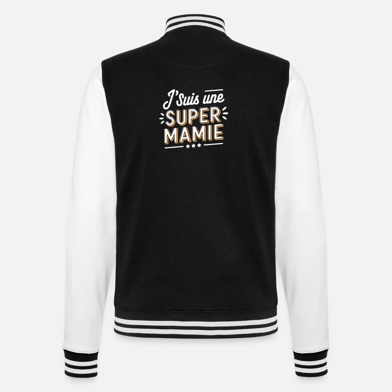 Je suis une Future Mamie d'enfer ! - Veste Teddy - noir/blanc