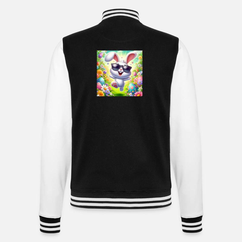Happy Easter Bunny - College Sweat Jacket - black/white