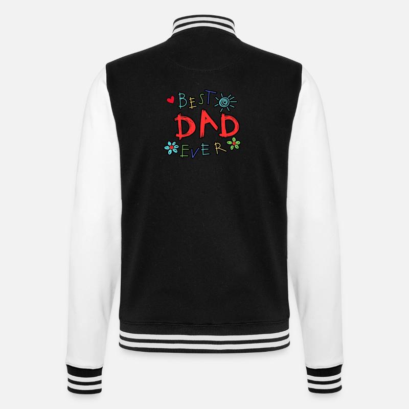 Best Dad Ever - College Sweat Jacket - black/white
