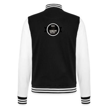 "The True Story Starter" - College-Sweatjacke - Schwarz/Weiß - Hinten - Marisol (170cm)