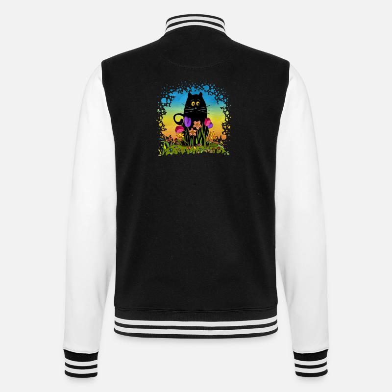 Chat - Veste Teddy - noir/blanc