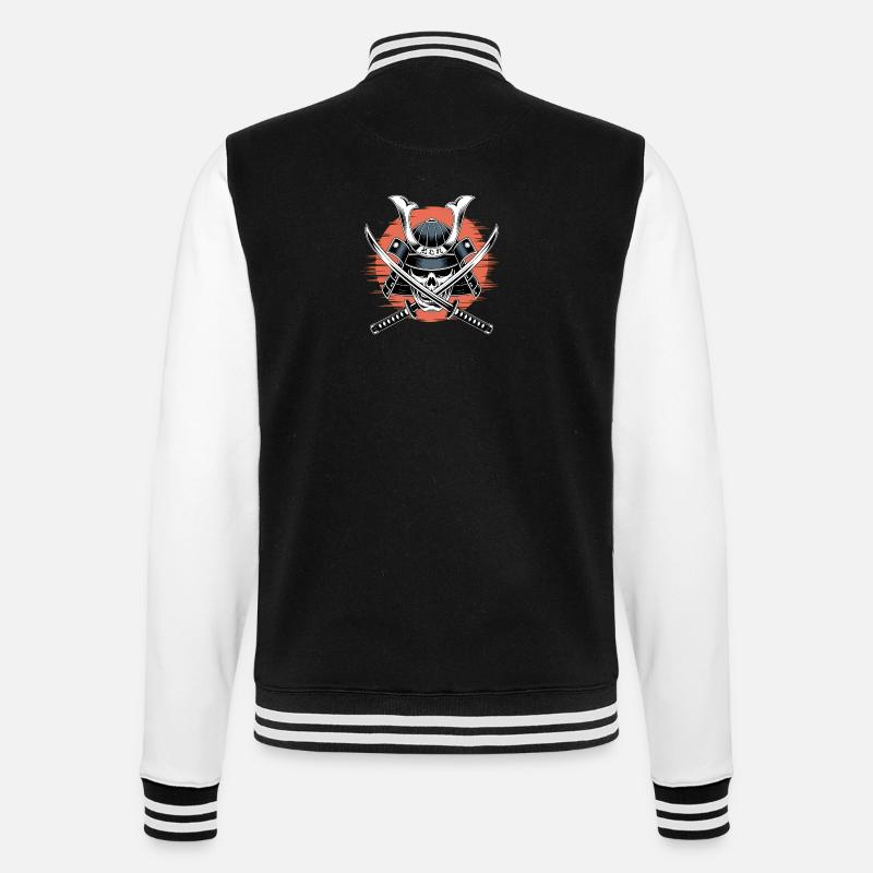 Guerrier samouraï japonais - Veste Teddy - noir/blanc