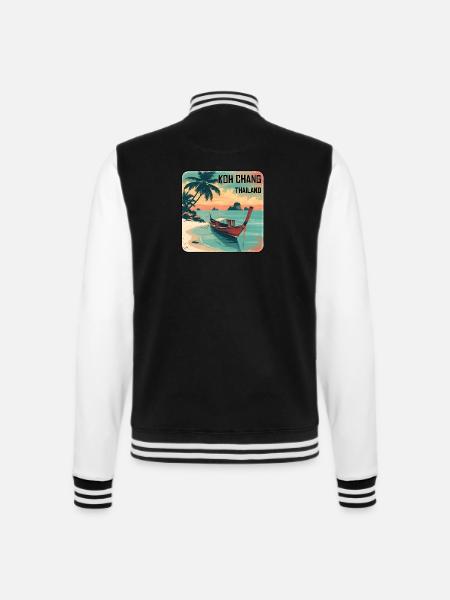 Koh Chang - College-Sweatjacke - Schwarz/Weiß