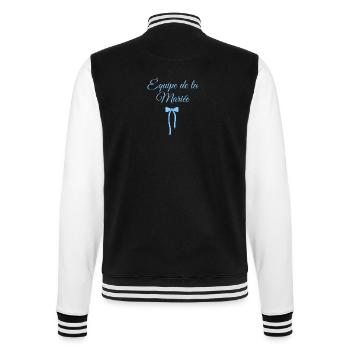 Team Die Braut Blaue Schleife - College-Sweatjacke - Schwarz/Weiß - Hinten - Marisol (170cm)