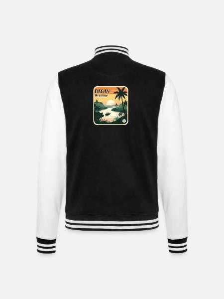 Bagan, Myanmar - College Sweat Jacket - black/white
