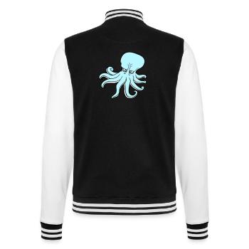 Oktopus Kraken Tintenfisch Kopffüßer Böser Blick - College-Sweatjacke - Schwarz/Weiß - Hinten - Marisol (170cm)