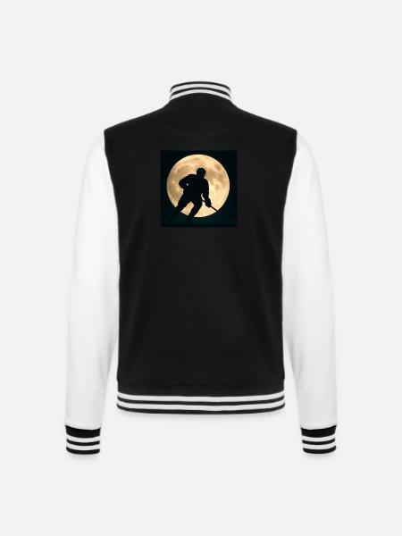 Sport - Eishockey - College-Sweatjacke - Schwarz/Weiß