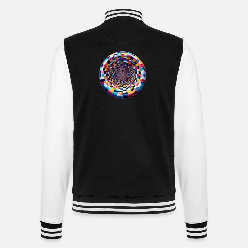Cavity colored - College Sweat Jacket - black/white