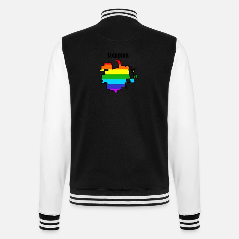 Arc-en-ciel de Compton - Veste Teddy - noir/blanc