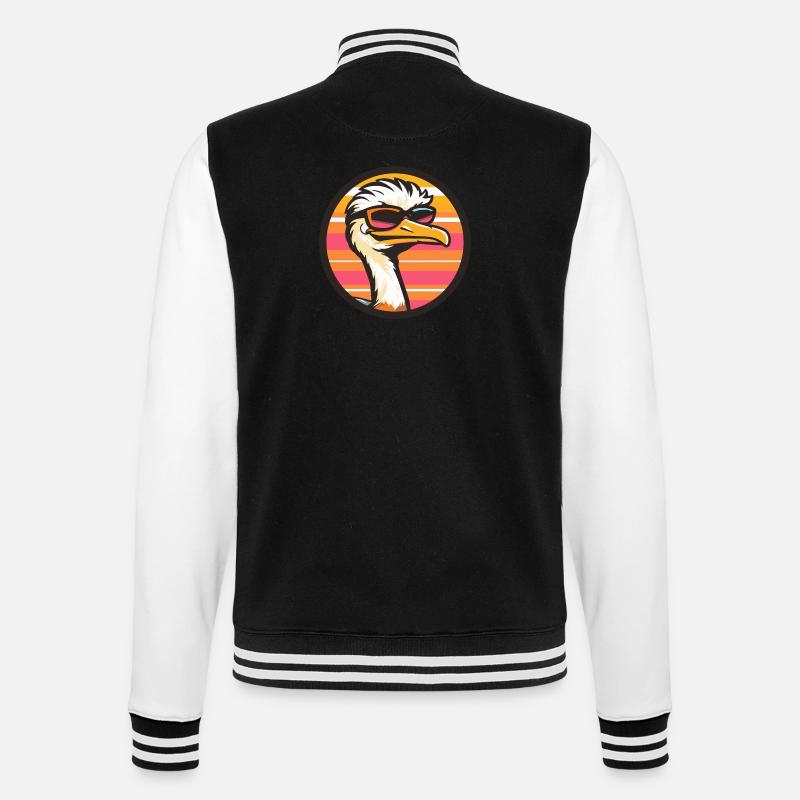 Strauß Comic Cool - College-Sweatjacke - Schwarz/Weiß