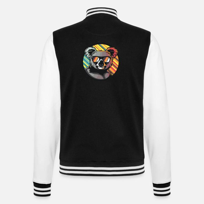 Koala Comic Cool - College Sweat Jacket - black/white