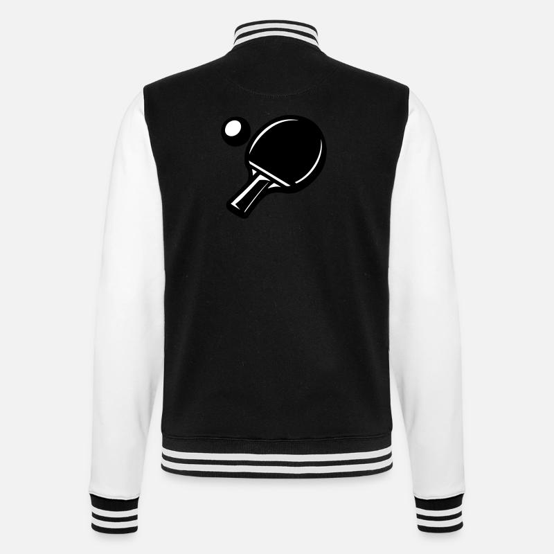 Table tennis icon - College Sweat Jacket - black/white