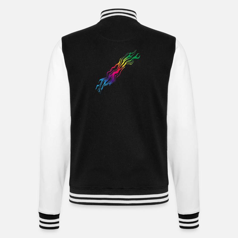 Rainbow / Rainbow - College Sweat Jacket - black/white