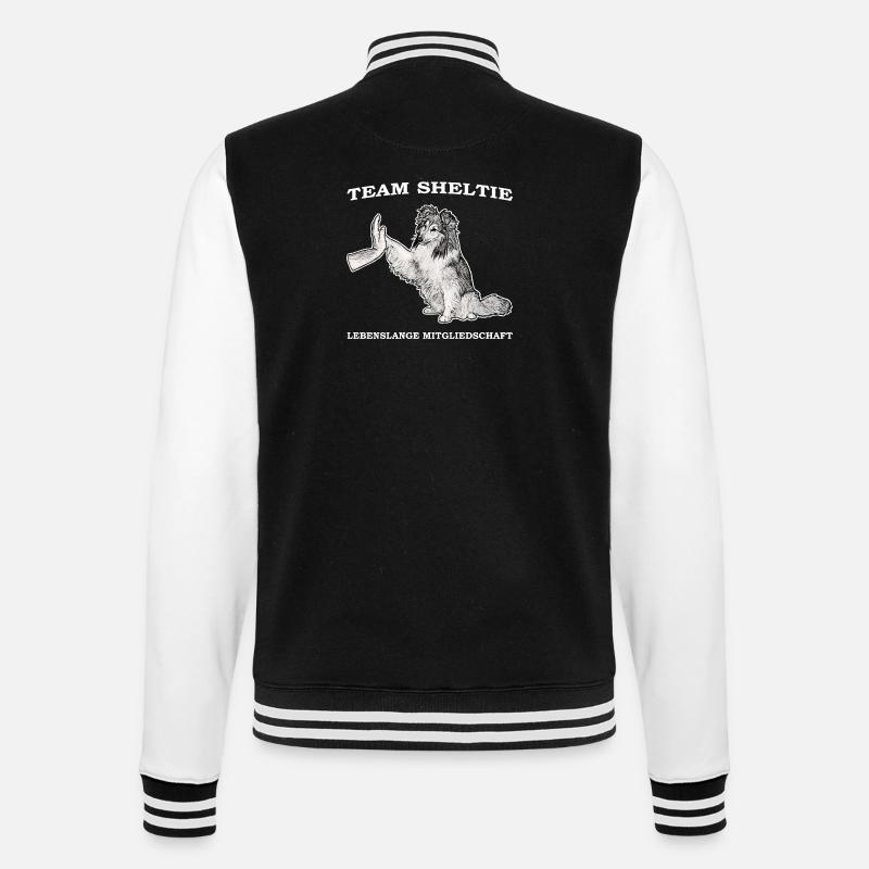 Team Sheltie - College-Sweatjacke - Schwarz/Weiß