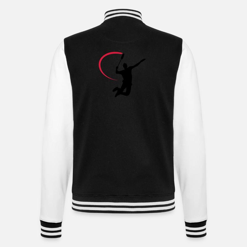 badminton - College-Sweatjacke - Schwarz/Weiß