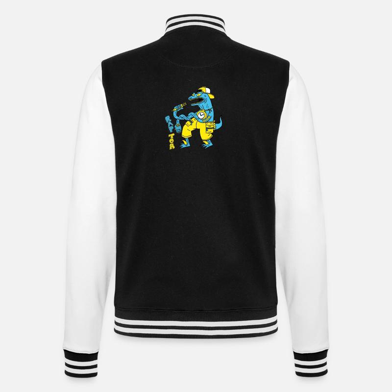 rapTor - College-Sweatjacke - Schwarz/Weiß
