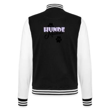 Hunde Mama | Pfote Katze Geschenk Weihnachten - College-Sweatjacke - Schwarz/Weiß - Hinten - Marisol (170cm)
