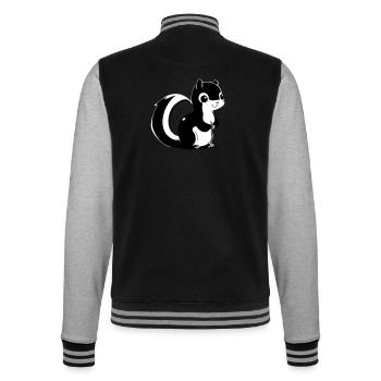Squirrel - College Sweat Jacket - black/heather grey - Back - Marisol (170cm)
