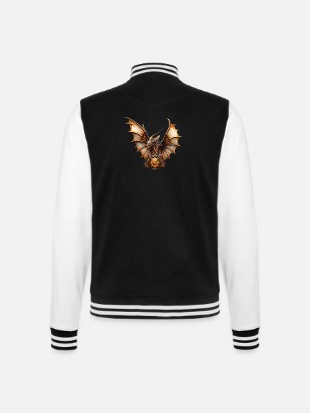 Steampunk - Series: The Steamdragon 1 - College-Sweatjacke - Schwarz/Weiß