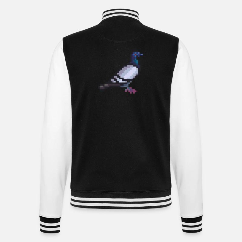 Vogel - College-Sweatjacke - Schwarz/Weiß