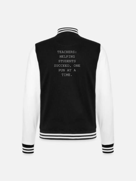 Lustige Lehrergeschenke für Lehrer - College-Sweatjacke - Schwarz/Weiß