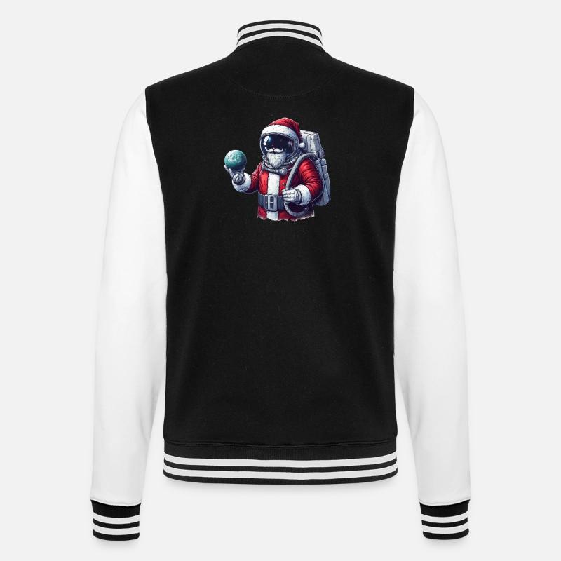 Idée cadeau Père Noël astronaute - Veste Teddy - noir/blanc