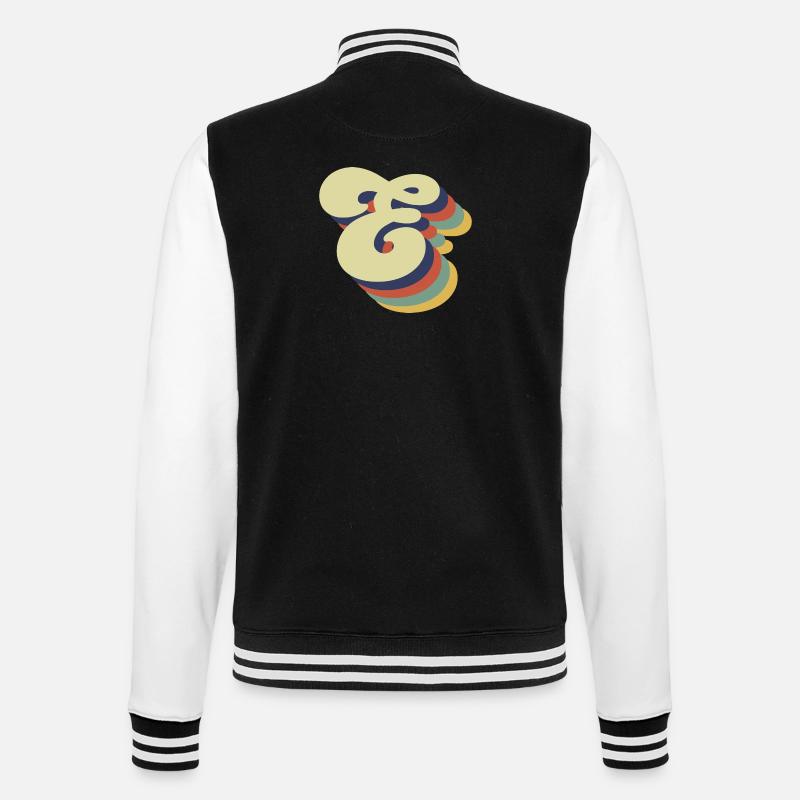 Lettre e rétro - Veste Teddy - noir/blanc