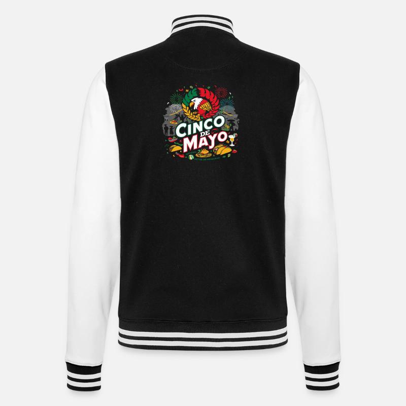 lustiger Cinco de Mayo - College-Sweatjacke - Schwarz/Weiß