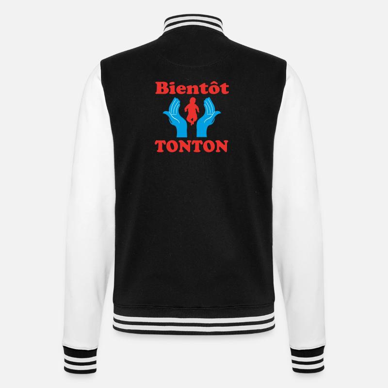 WIRD BALD ONKEL - College-Sweatjacke - Schwarz/Weiß