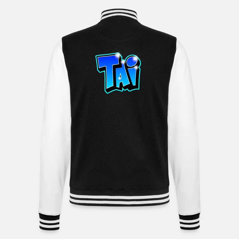 Graffiti prénom TAI imprimable - Veste Teddy - noir/blanc
