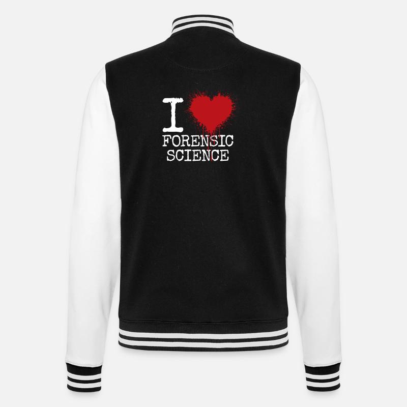 Ich liebe Forensik - College-Sweatjacke - Schwarz/Weiß