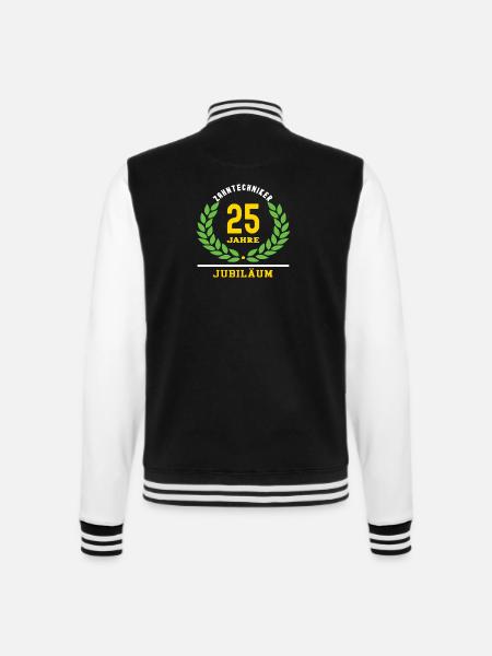 Zahntechniker Jubiläum 25 Jahre 25 jähriges Jubi - College-Sweatjacke - Schwarz/Weiß