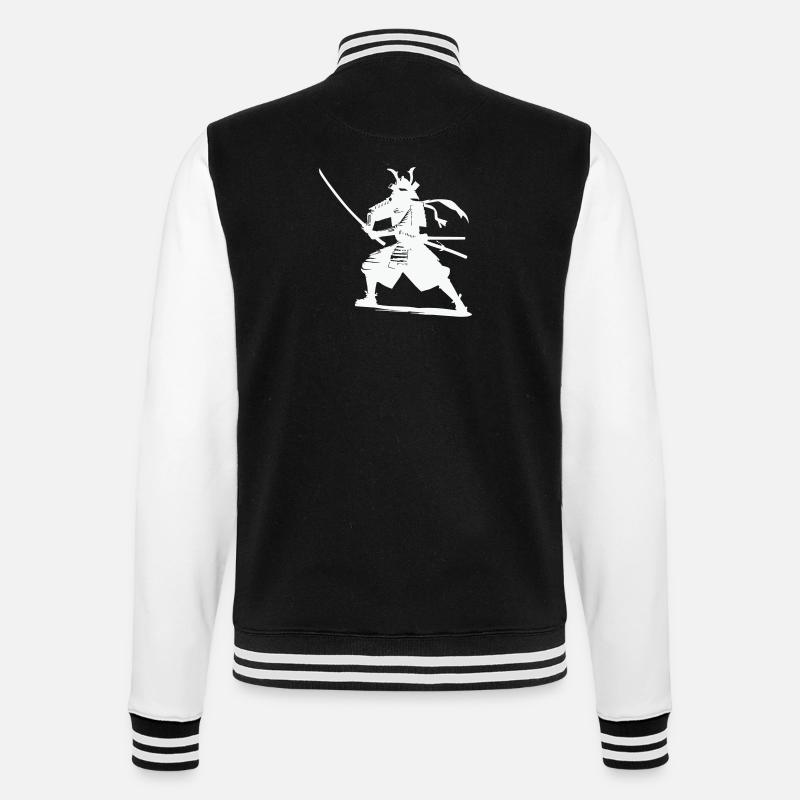 Samurai - College-Sweatjacke - Schwarz/Weiß