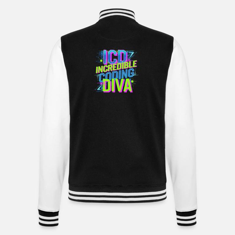 Creative minds in medical code - College Sweat Jacket - black/white